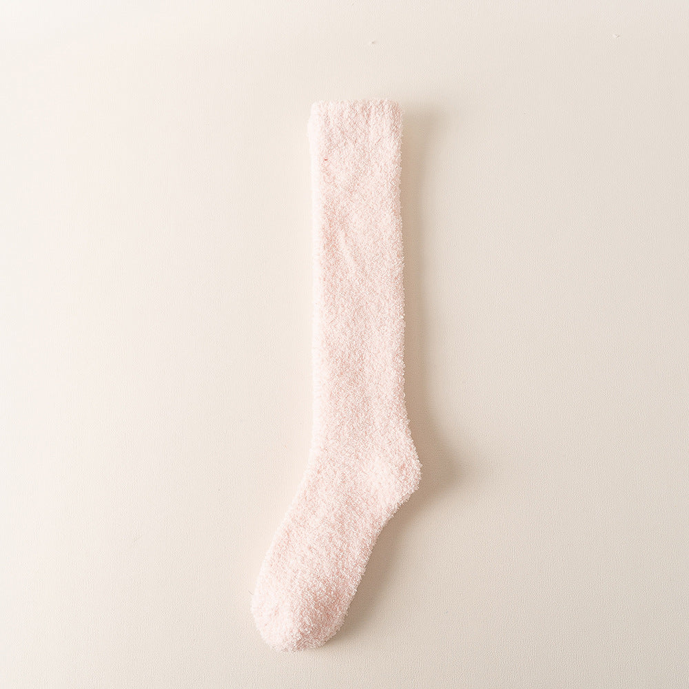 Wholesale Coral Fleece Calf Socks with Thickened Fleece Without Shedding Hair